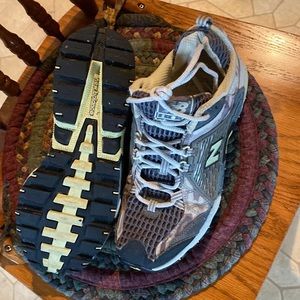 New Balance 808 All Terrain gray olive colors with camo trim